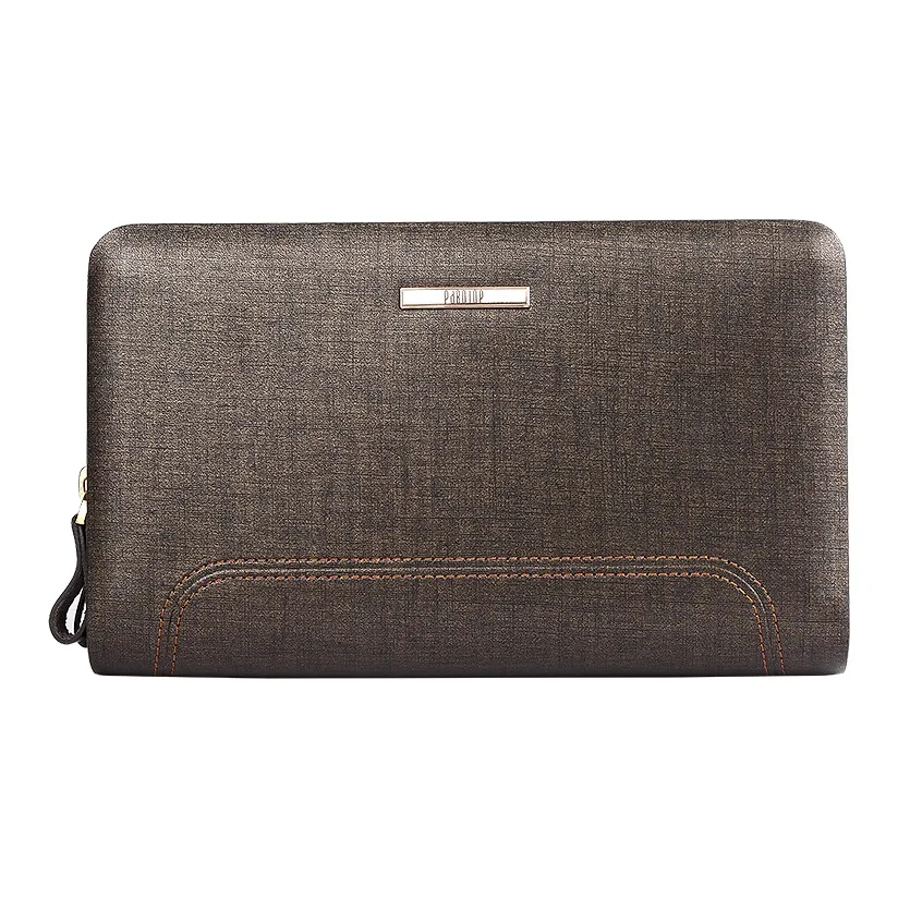 PABOJOE Клатч из коровьей кожи большой мужской бронзовый