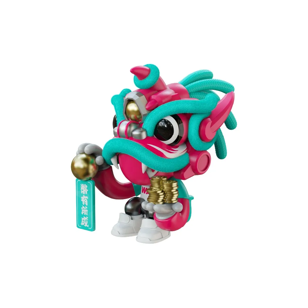 WASA Для танцев Lion 206 Lion Luck Dragon Collection Blind Boxes Single Mystery Box Целая коробка 6 шт