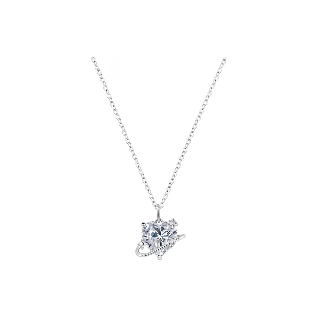 Heart Grass S925 Silver Necklaces Women's