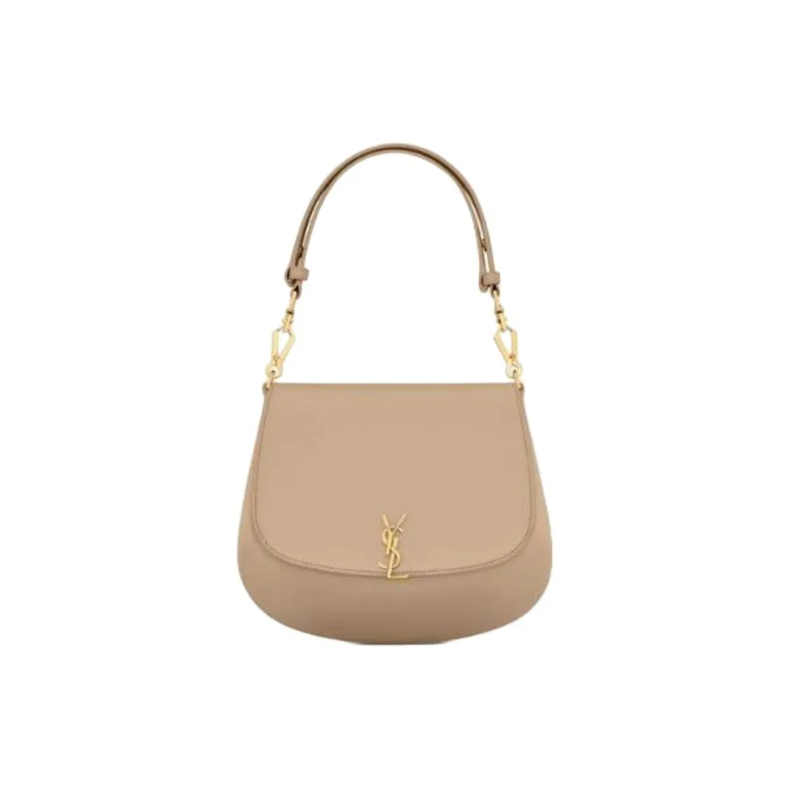 SAINT LAURENT Sheepskin Handbag Women's Toffee