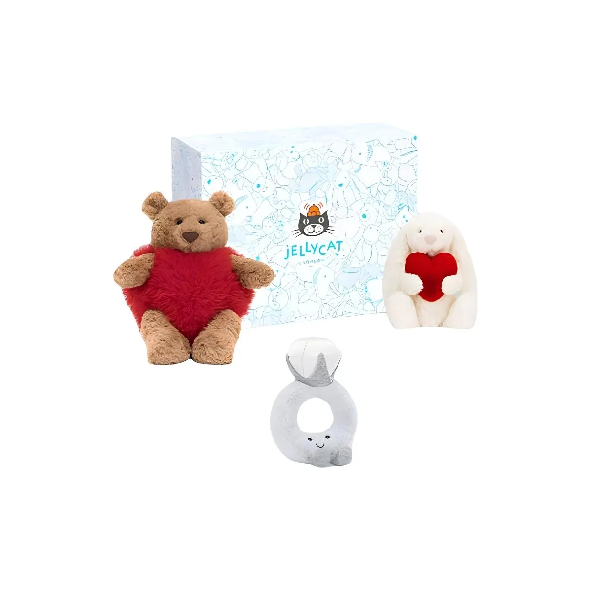 JELLYCAT Fun Wedding Collection UK Сердце Fluttering Куклы Плюшевая кукла 20см 26см 18см Рекомендуемый рост