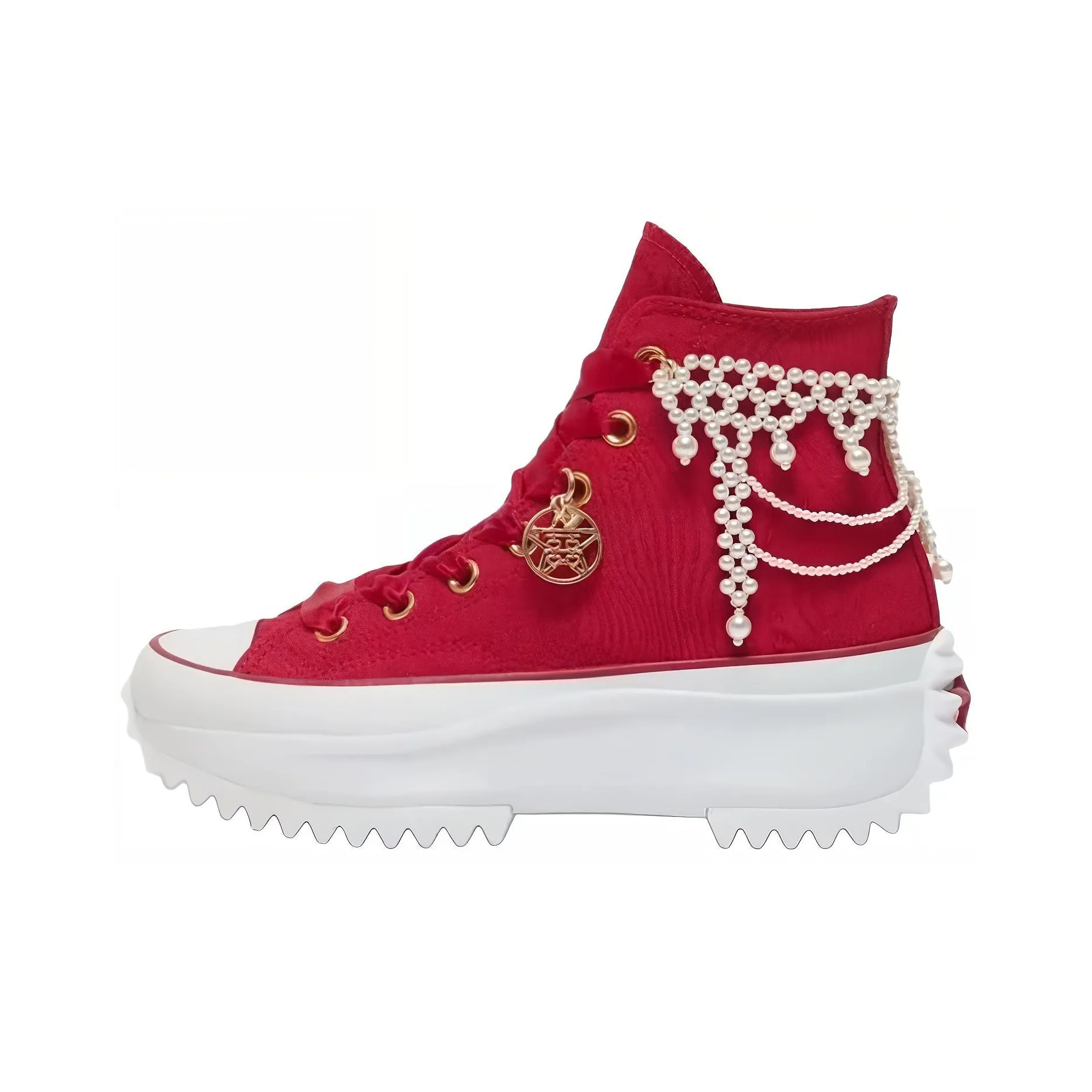 Converse Run Star Hike High Топ Кеды Унисекс Красный