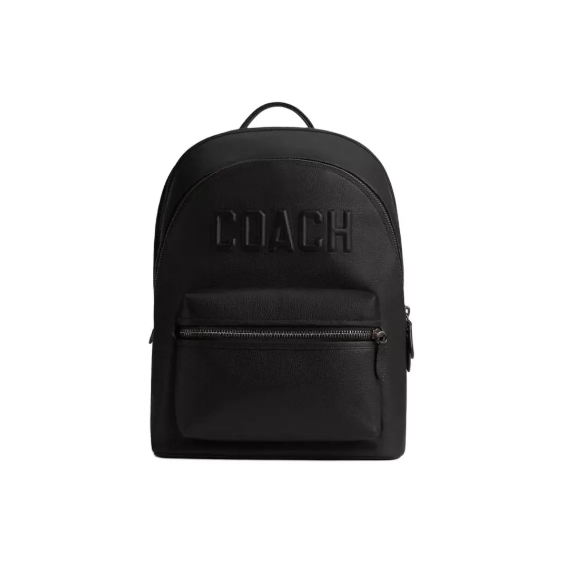 COACH Leather Backpack Large Size Unisex Black