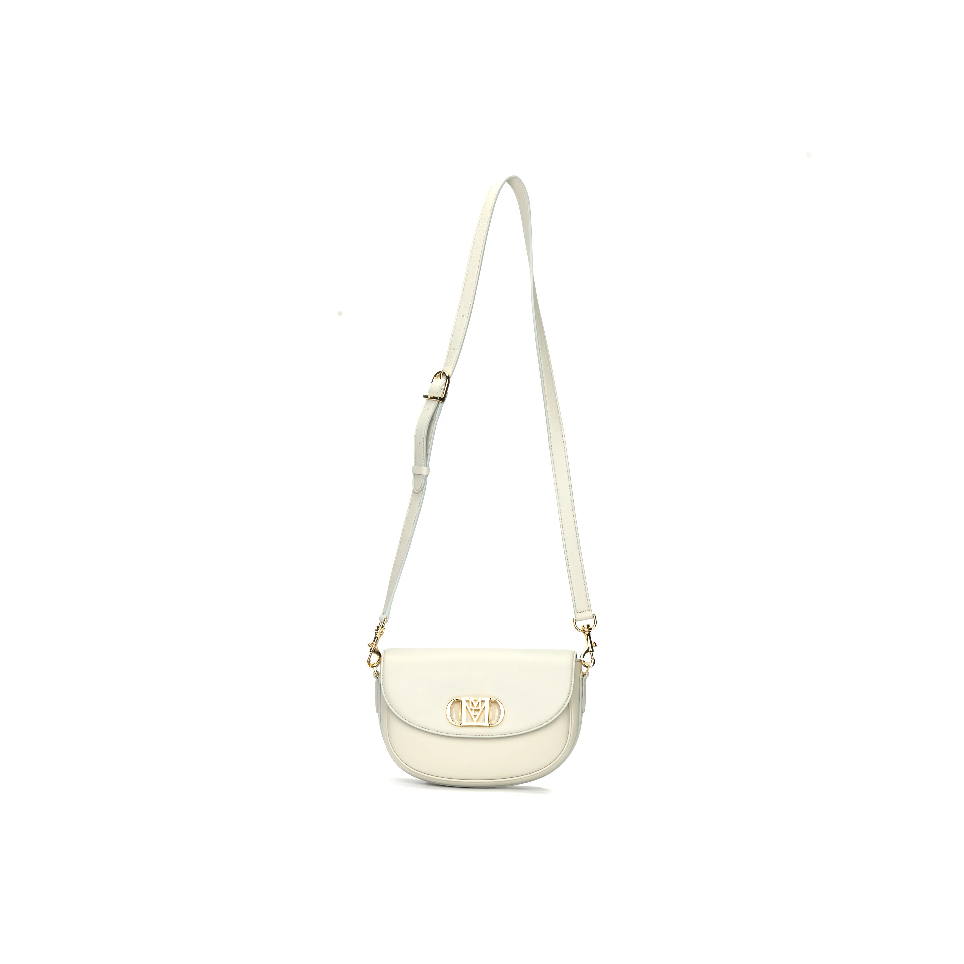 MCM Mode Travia Leather Saddle Bag, Shoulder Bag, Crossbody Bag Small Size Women's Green