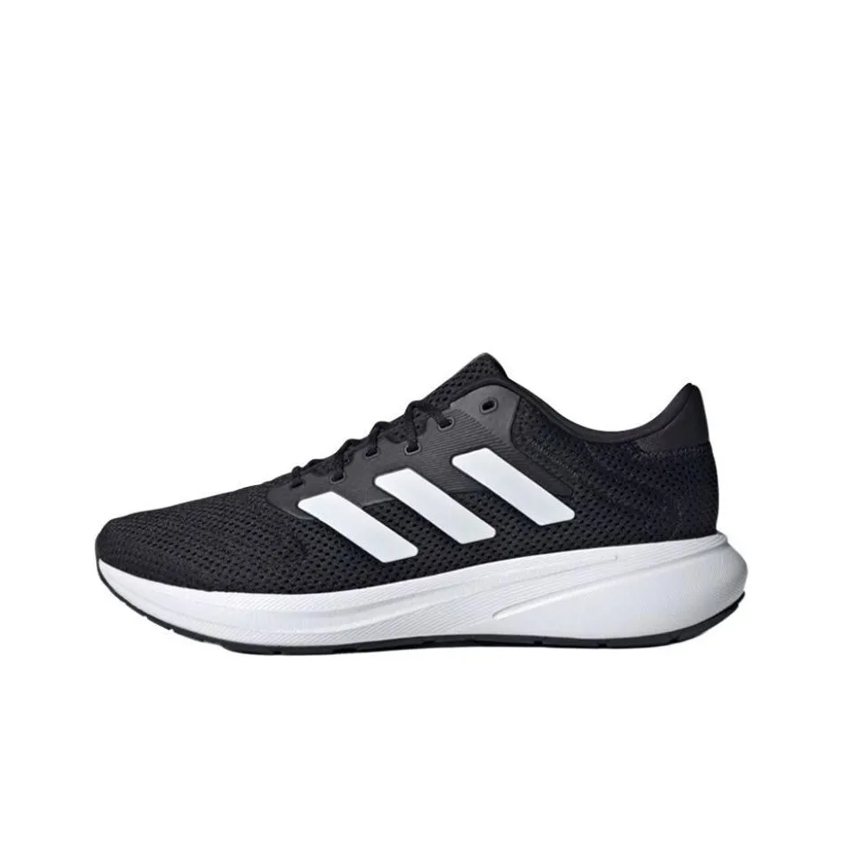 Adidas Response Runner Slip-resistant Abrasion-resistant Low-top Беговые кроссовки Мужские Черные