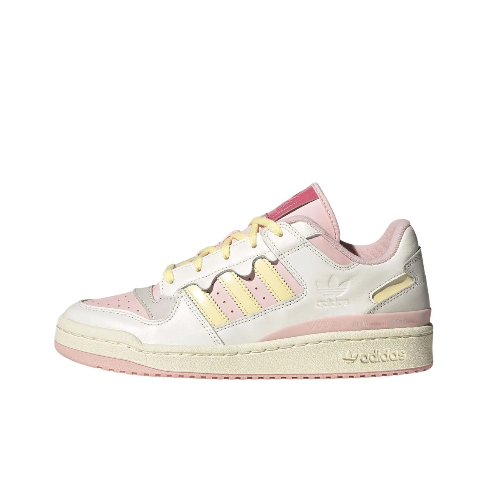 Adidas Originals FORUM Скейтборд Кроссовки Низкие Устойчивые к Износу Унисекс Розовые Белые