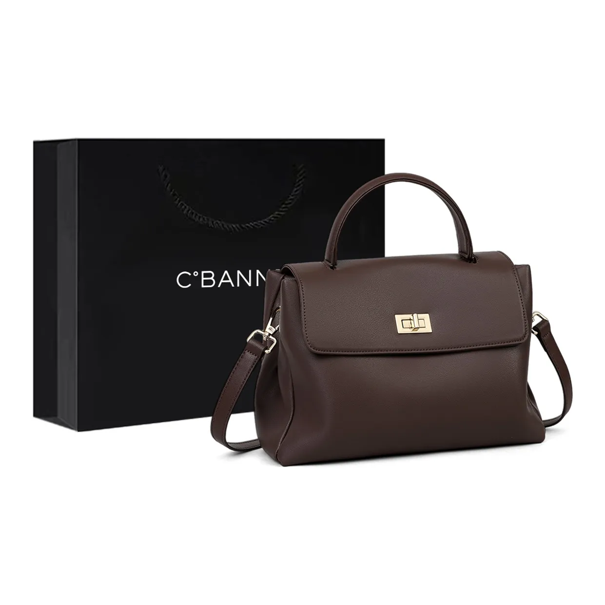 C°BANNER Спилок коровьей кожи с синтетической кожей сумка через плечо сумка обычная женская шоколад