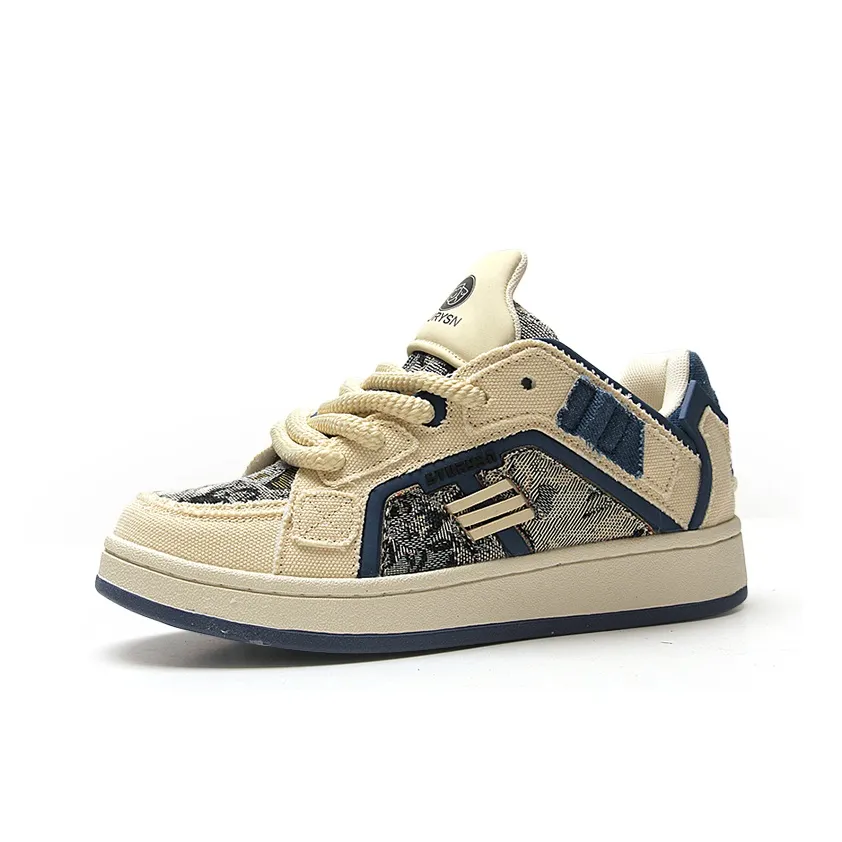 STUR YSN Износостойкий и Легкий Низкий Топ Скейтборд Кроссовки Унисекс Джинсовый Синий