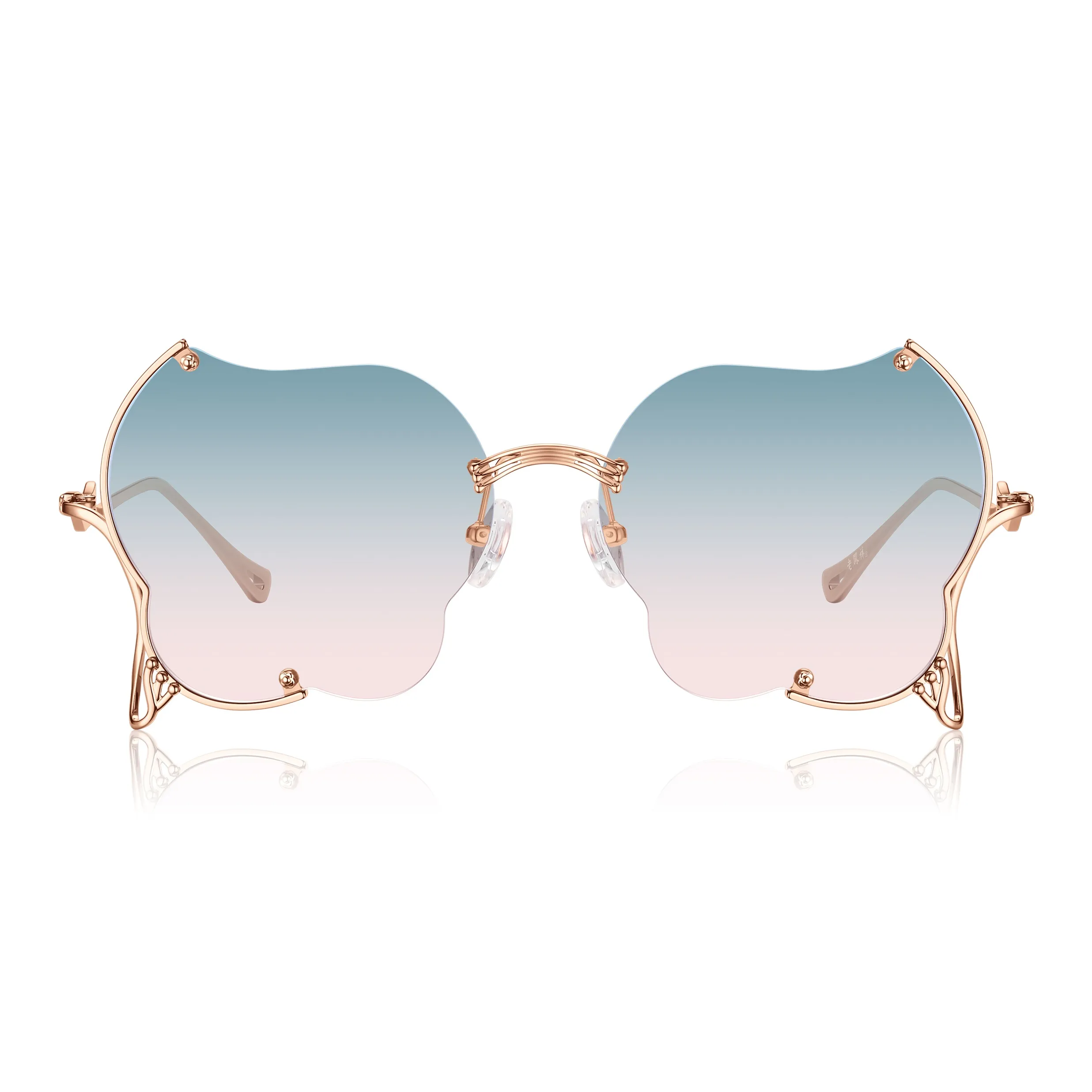 Lao Feng Xiang Β Titanium Irregular Shape Sunglasses Women's