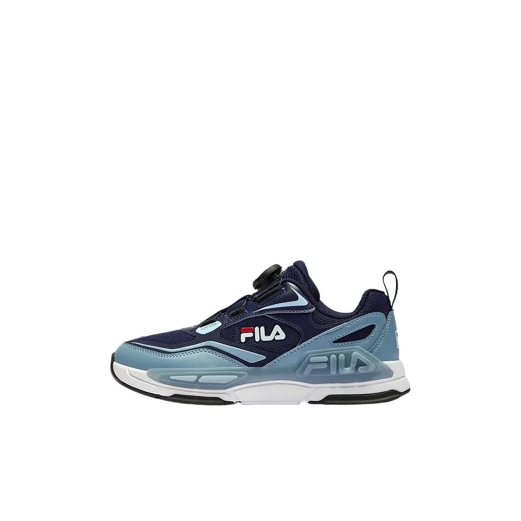 FILA KIDS BOA Skywalker Low Топ Детская беговая обувь Тонкий Синий Серый Синий Детский