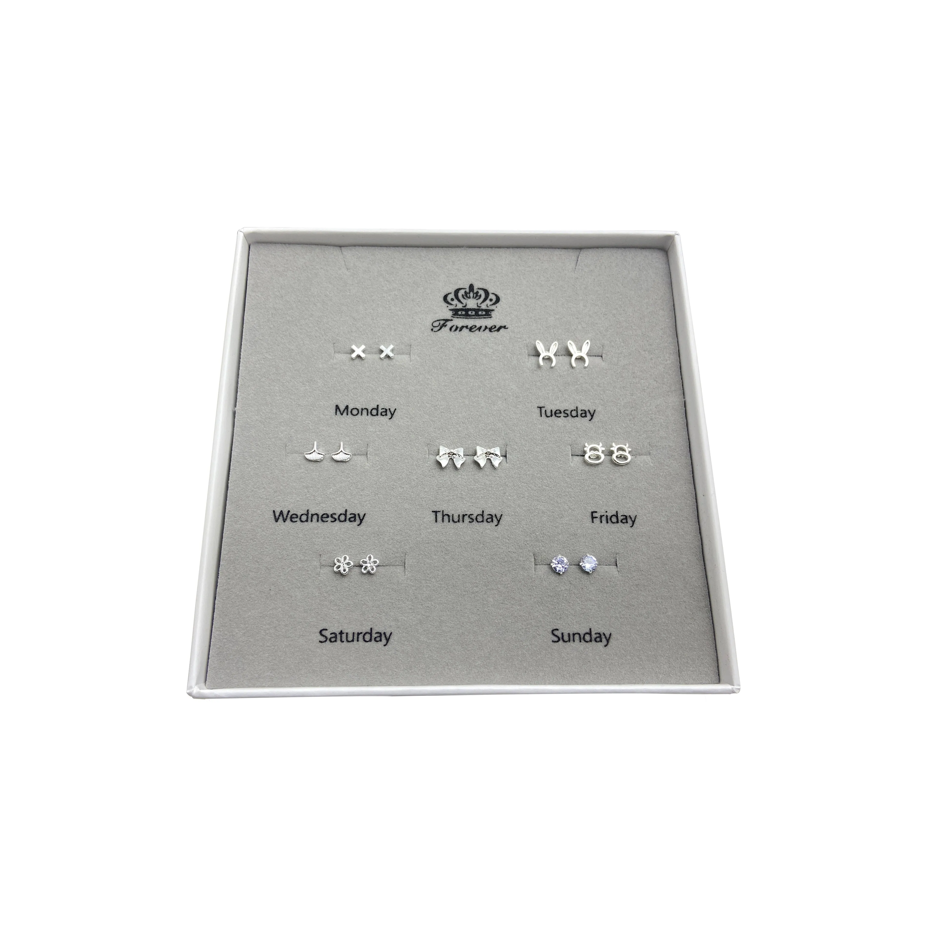 ERXI Серьги-гвоздики из стерлингового серебра 925 пробы для женщин