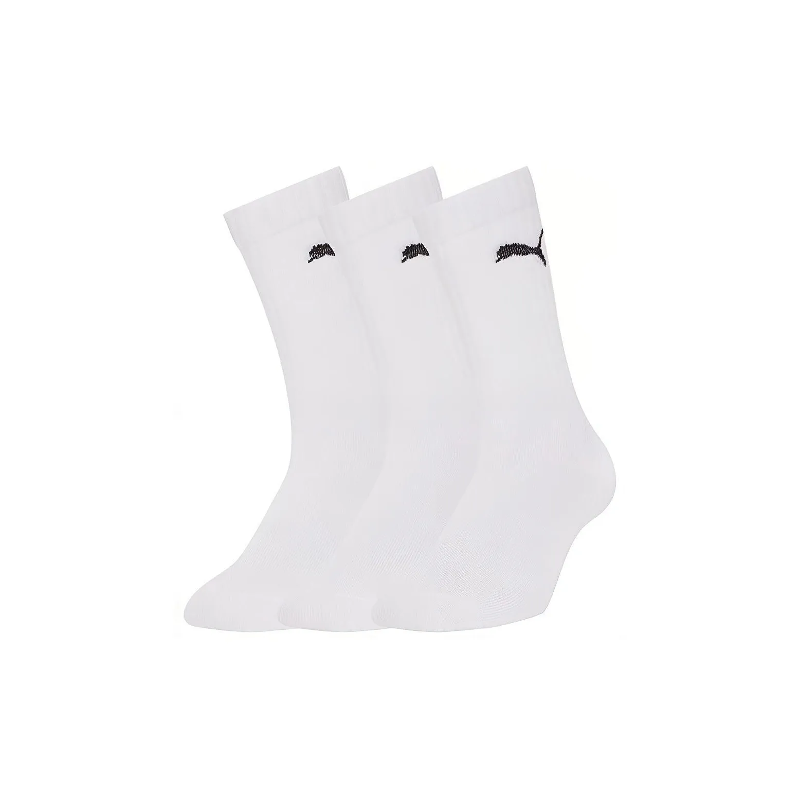 PUMA Mid Calf Socks Unisex 3 Pack White