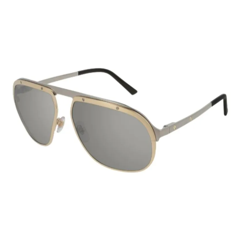 CARTIER Irregular Shape Sunglasses Men's Gray