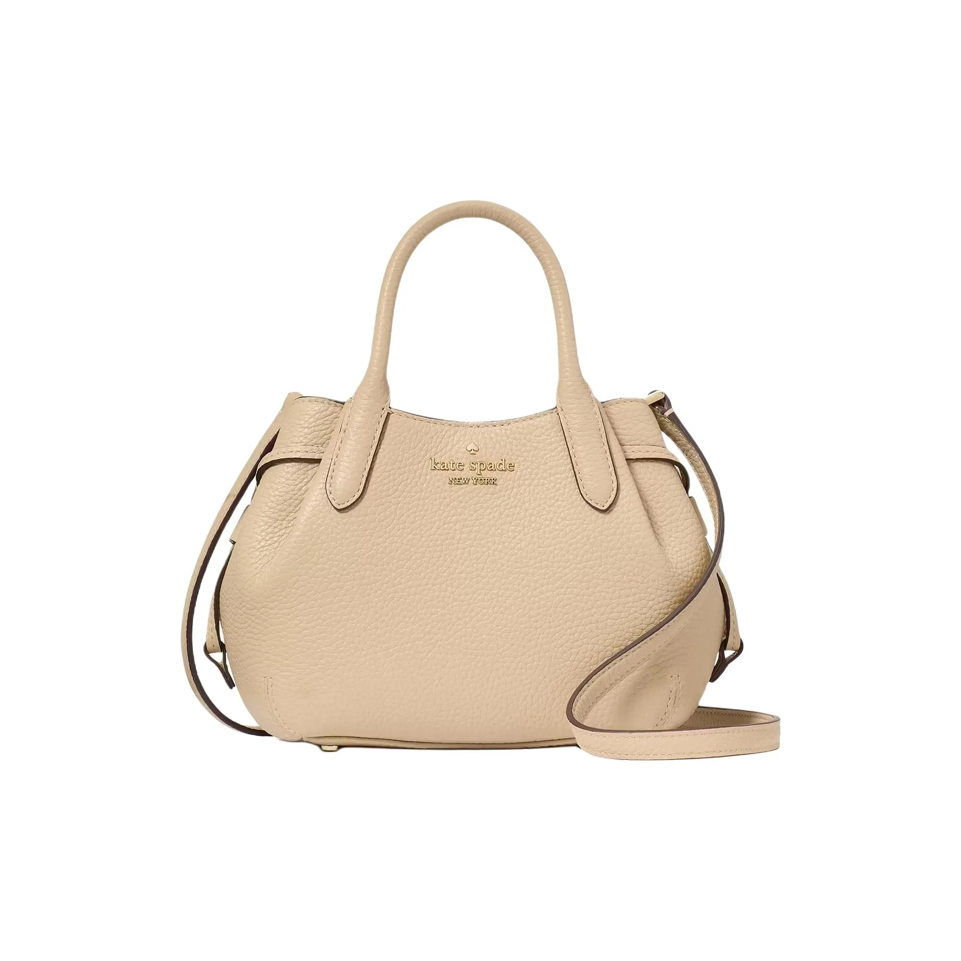 Kate Spade Cow Leather Dumpling Bag One Shoulder Handbag Mini Women's Light Sand