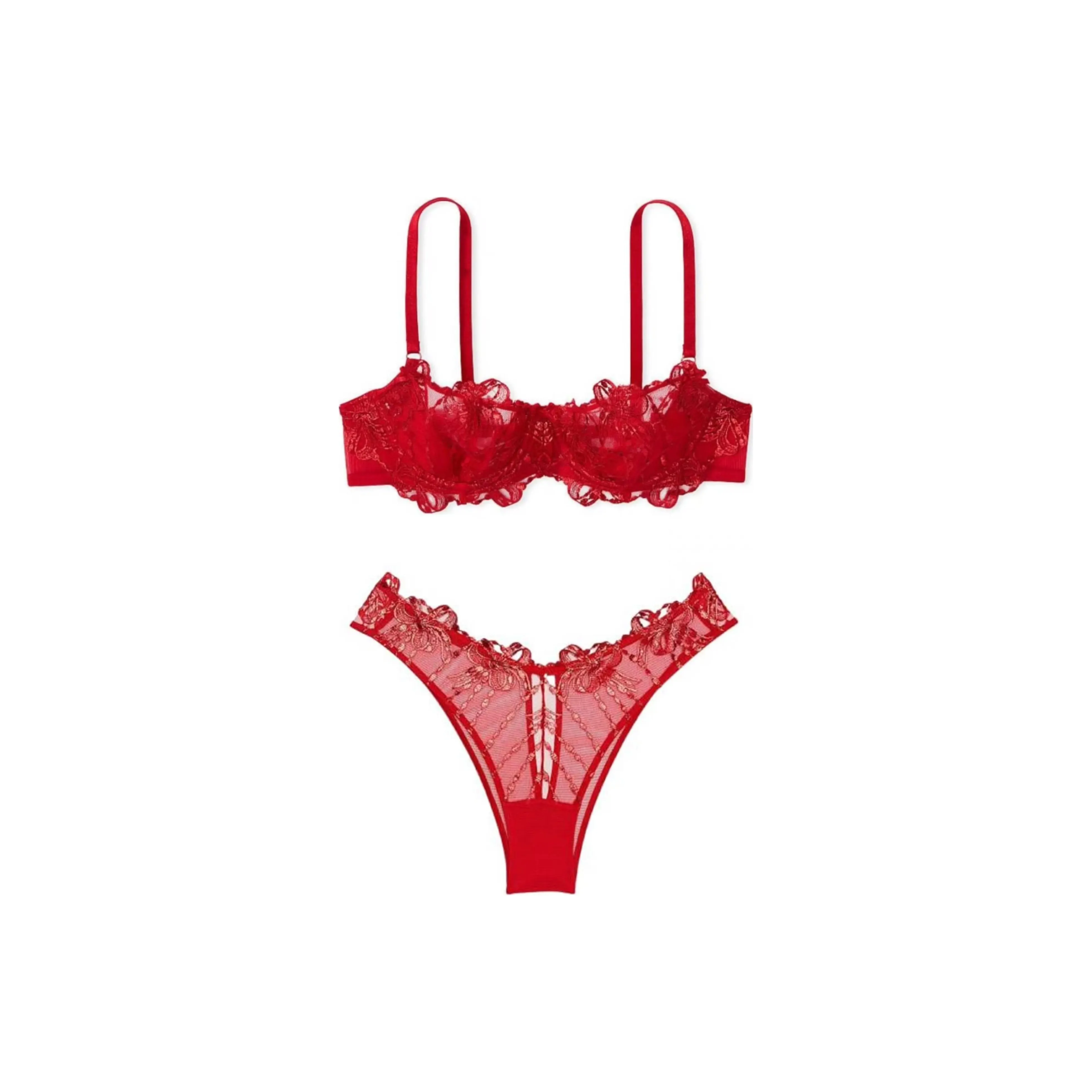 Victoria's Secret Комплект нижнего белья для женщин красный