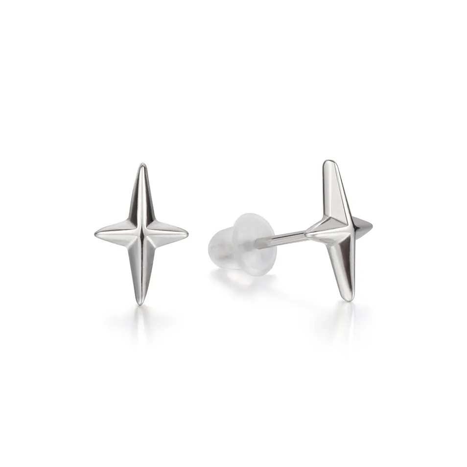 CHRROTA Титановые стальные серьги-гвоздики унисекс