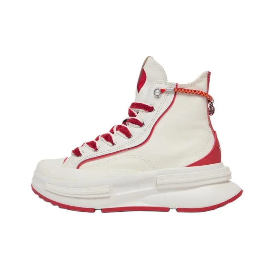 Converse Run Star Legacy CX Abrasion Resistant High Top Canvas Shoes Unisex Beige Red