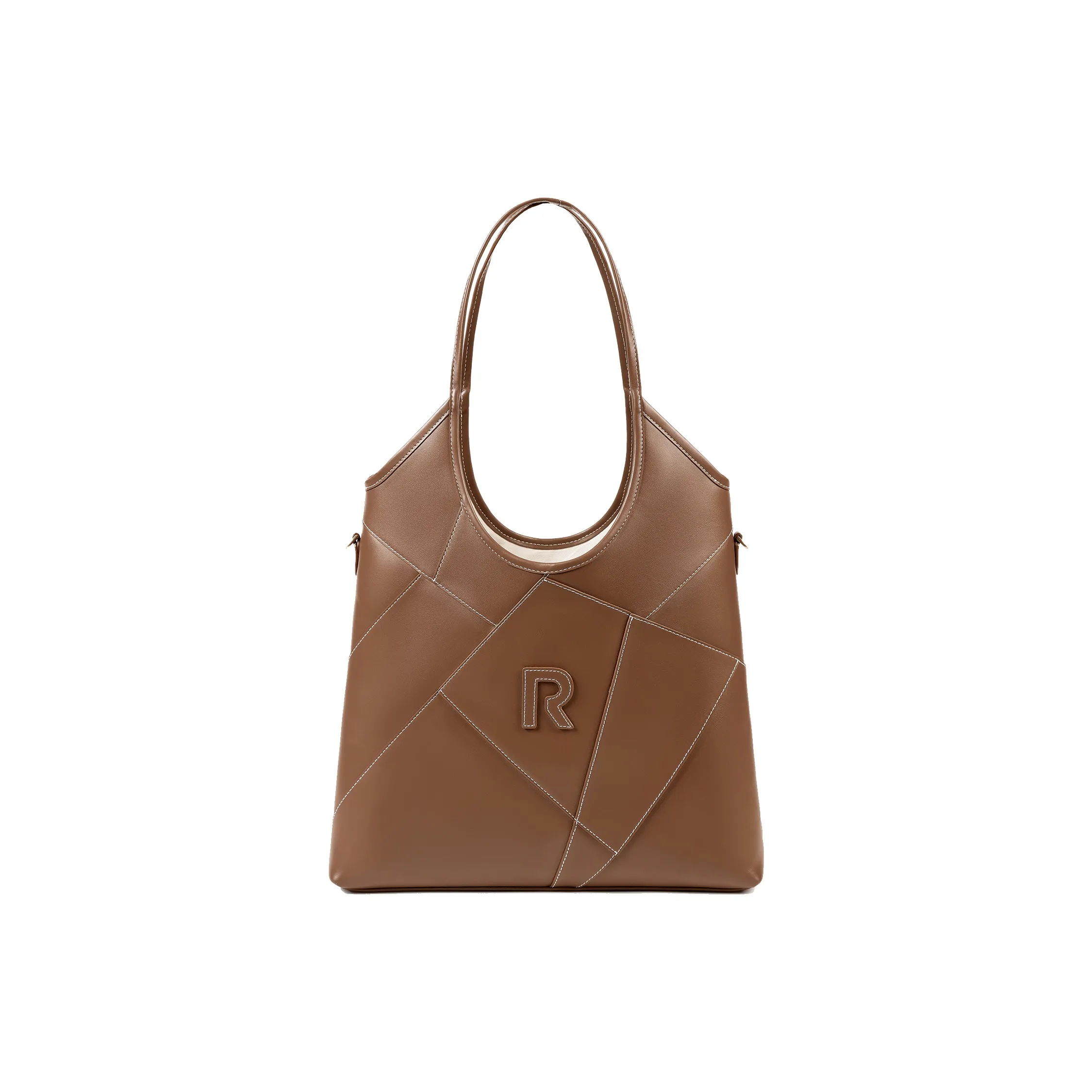 ROSA HERMOSO Сумка через плечо из коровьей кожи большая женская карамельно-коричневый яркий черный