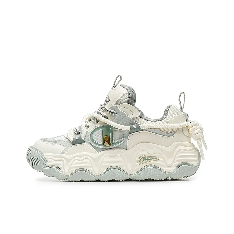 Champion Lava Cake Champ Lava Low-Top Casual Shoes Women's Milk White/Xi Yu Green