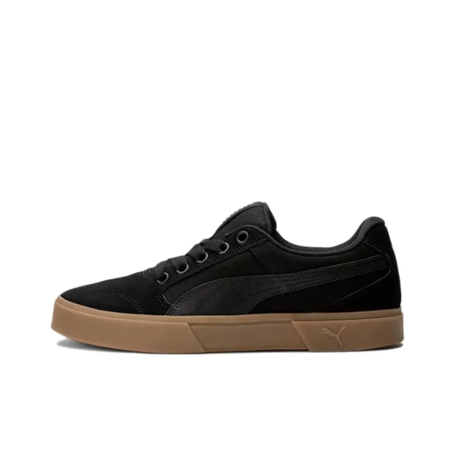 PUMA Tenis C Rey Wear resistant And Lightweight Low Top Skateboard Shoes Men's Black