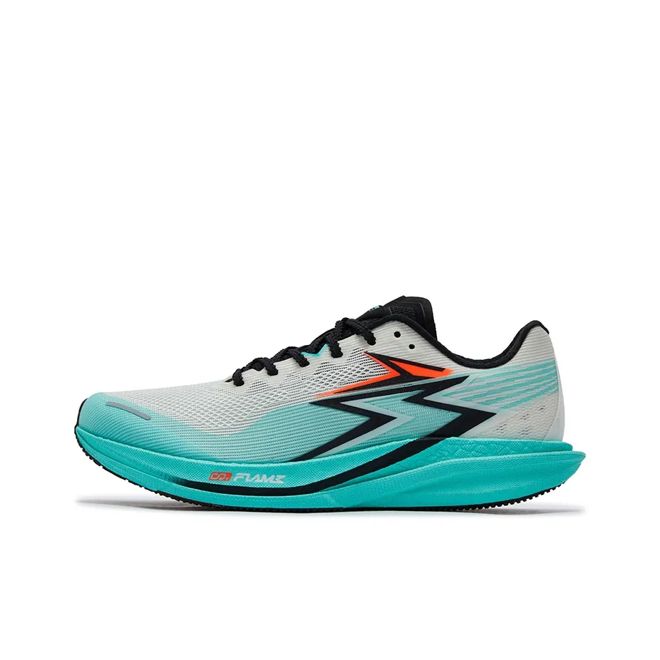 361° Speed 4 Pro Cushioned Slip-Resistant Abrasion-Resistant Low-Top Fiberglass Board Running Shoes Unisex White Blue