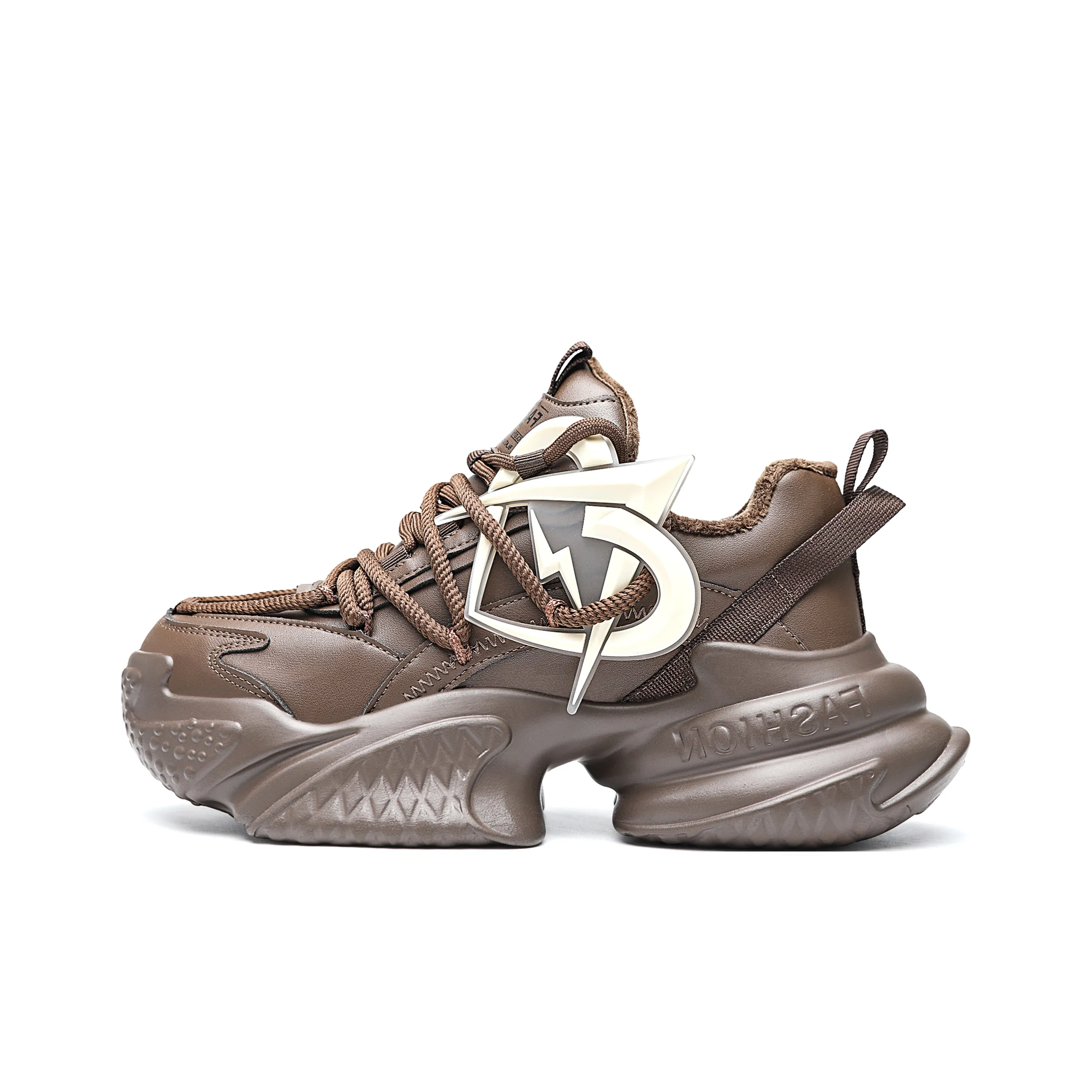 MVA Толстая подошва Низкий топ Коричневый Унисекс