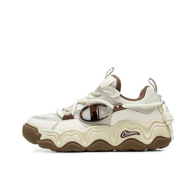 Champion Lava Cake Champ Lava Low-Top Casual Shoes Men's Milk White/Walnut