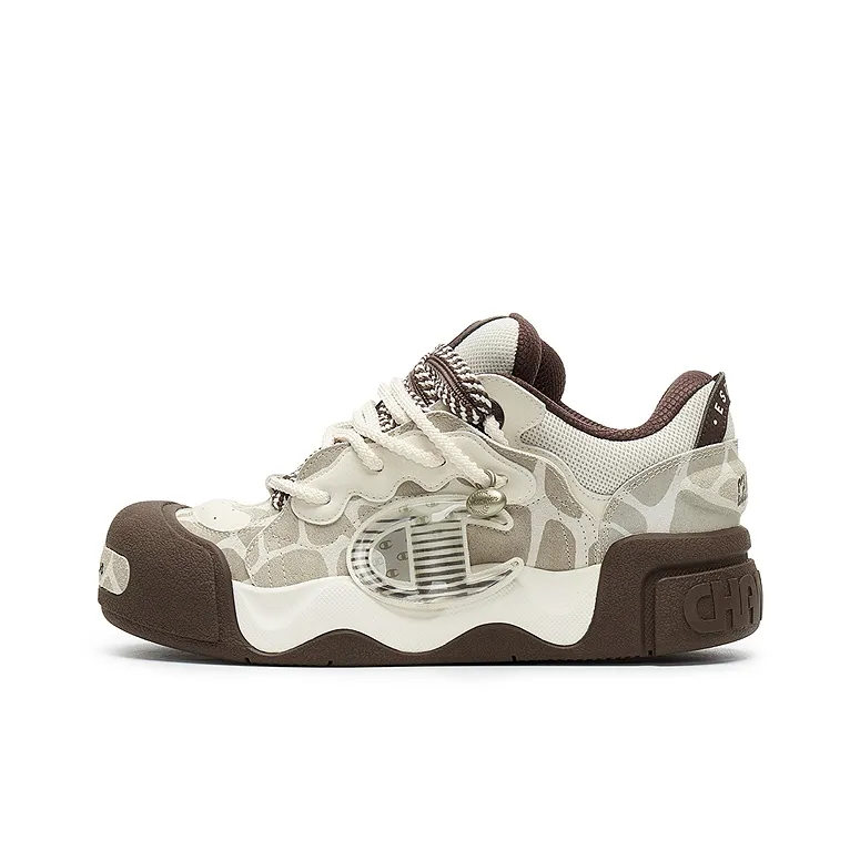 Champion с наполнителем Big Head Shoe AutoSkate V1 Low Топ Скейтборд Кроссовки Мужской Лен Барочный Коричневый