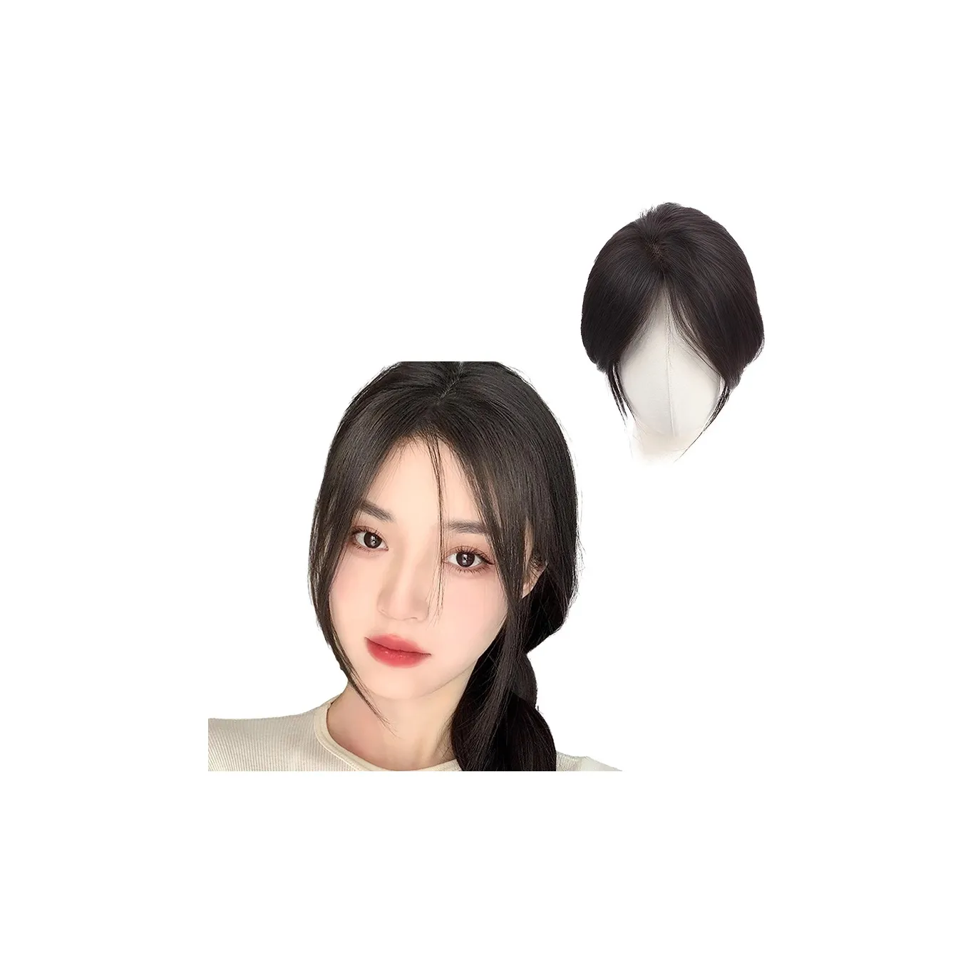 MUYAN Ван-Пис Чёлка Ленты для наращивания волос Естественный Мокко