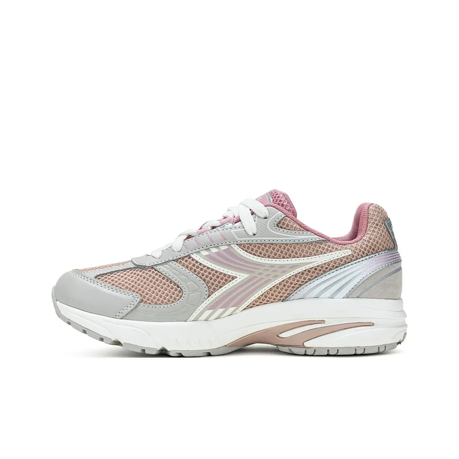 Diadora Устойчивый к истиранию Низкий Топ Casual Женский Розовый Серебряный