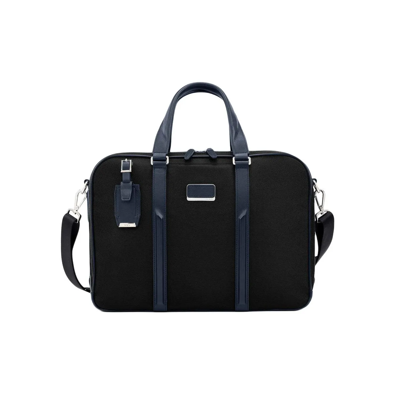 TUMI Nylon Briefcase, One Shoulder Crossbody Handheld Laptop Bag Unisex Black