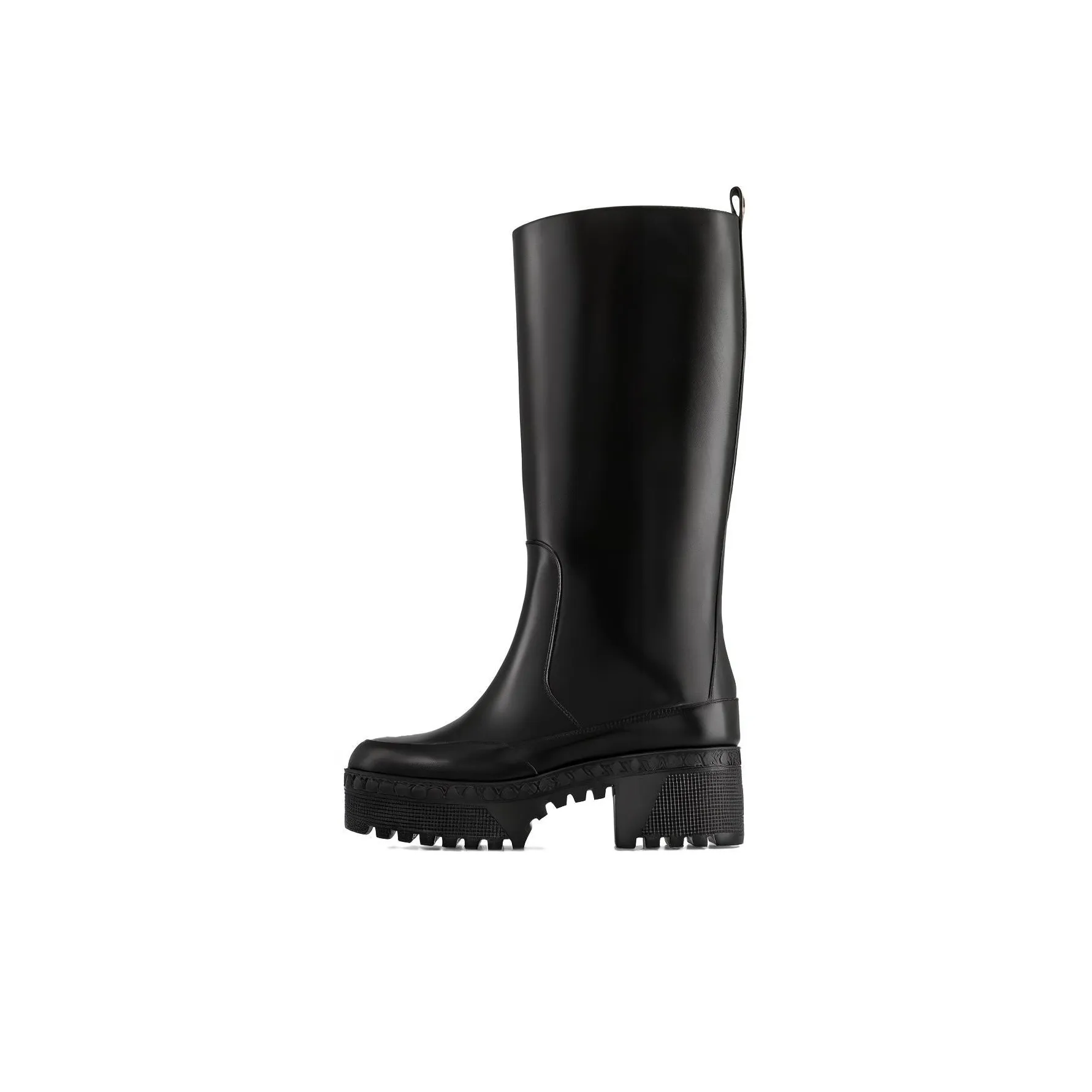 LOUIS VUITTON Laureate Platform Knee-high Boots 6cm Women's Black
