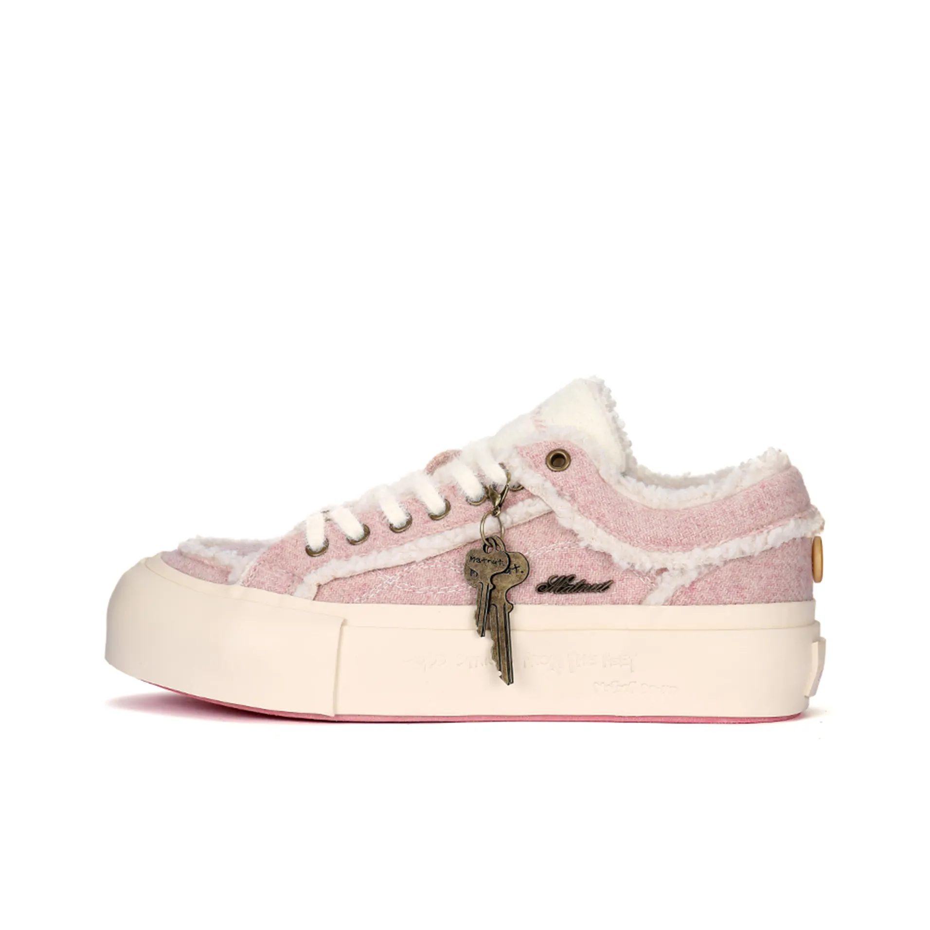 MATNUT Высота Увеличивающие Противоскользящие Низкие Кроссовки для Скейтбординга Унисекс Розовые