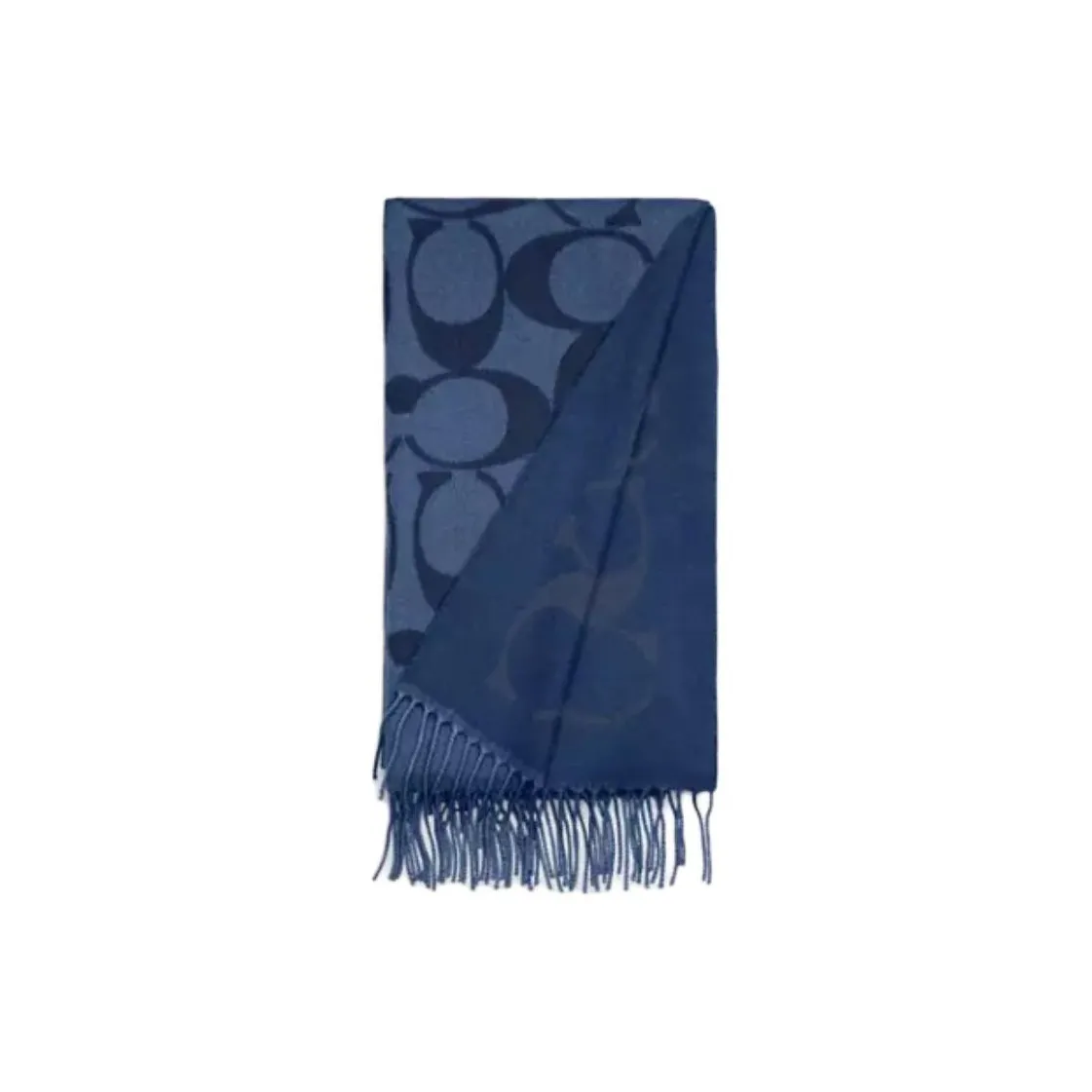 COACH Шерсть Кашемир Вязаные Шарфы Унисекс Синий