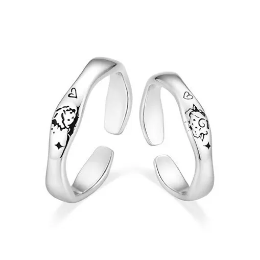 GLOIRE S925 Silver Rings Unisex Refined Luxury Niche Design Premium Feel, Love Date Commuter Style