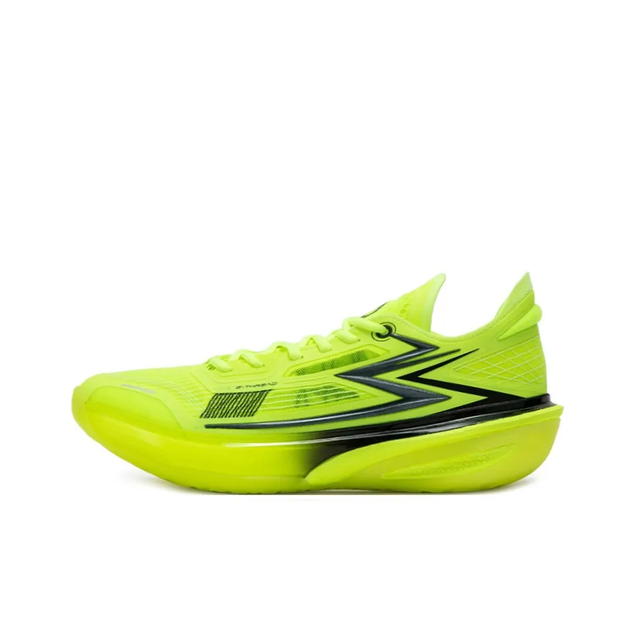 361° QUIKFLAME Basketball Shoes Men Low Top Neon Solar Yellow/Obsidian Black