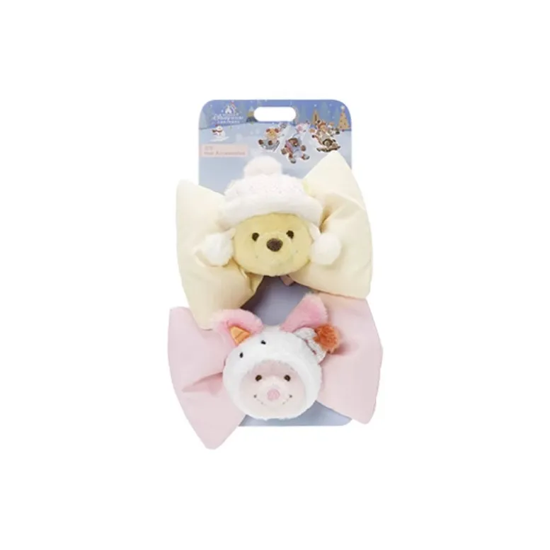Disney 2024 Winter Winnie The Pooh and Friends Collection Шанхайский Дисней Свинка Плюшевый Аксессуар для волос Набор Кукольный аксессуар