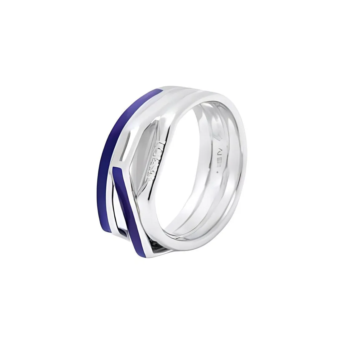 LOEWE Enamel Rings Unisex Silver/Blue