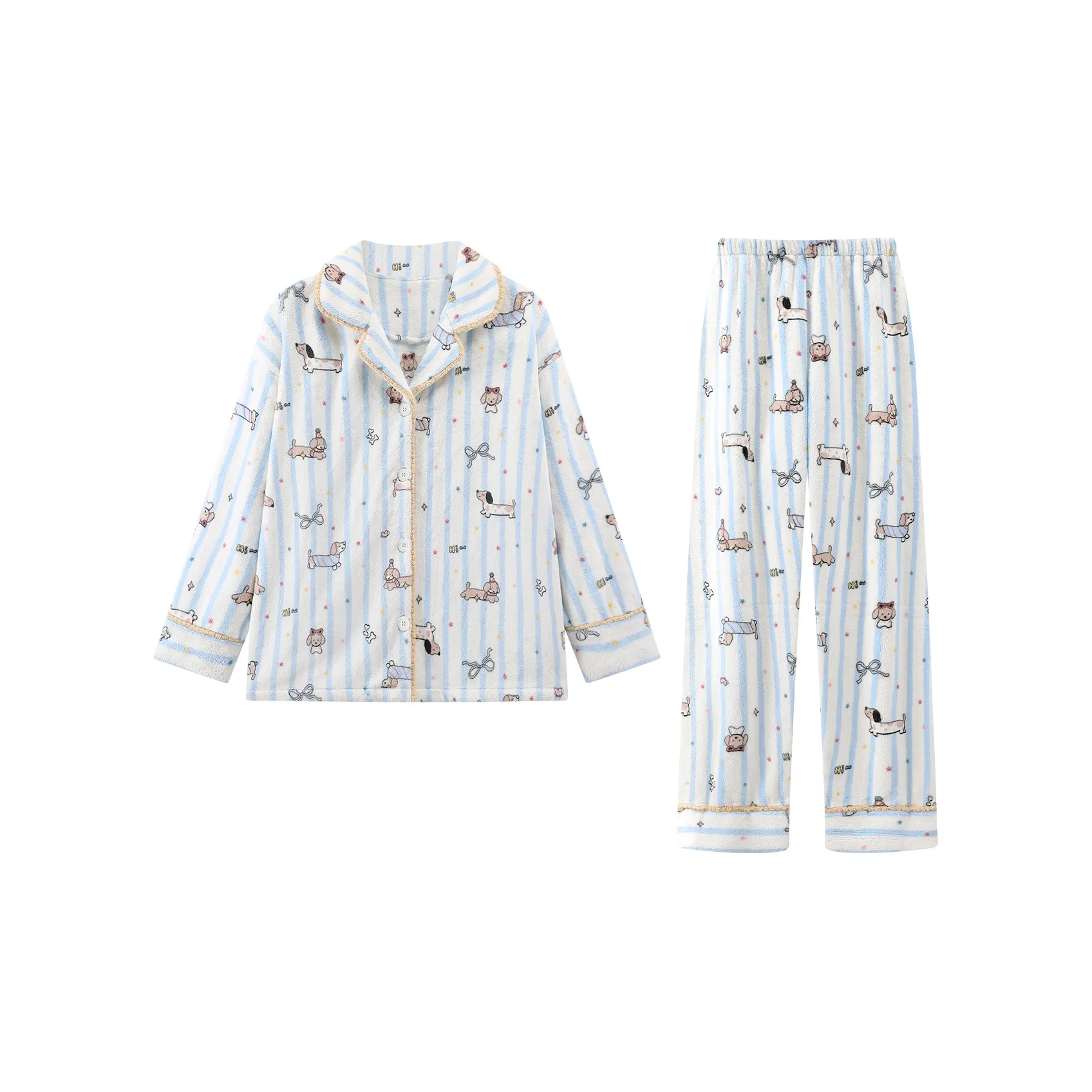 Gongdie Pajama Set Women's Blue