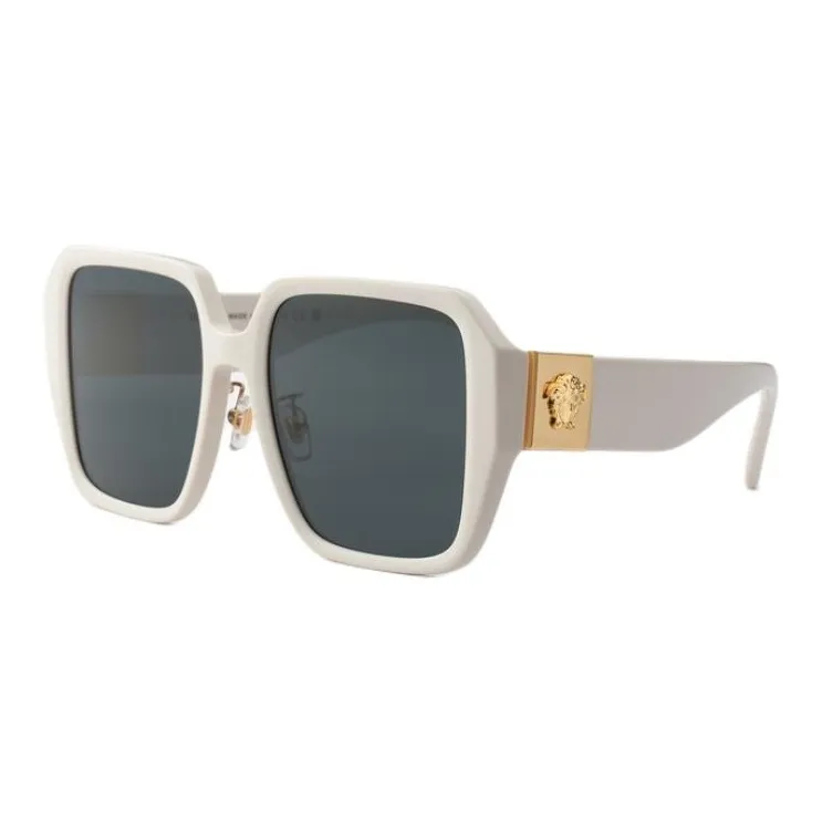 VERSACE Полиамидное волокно Квадратные Солнцезащитные очки Женские Серые