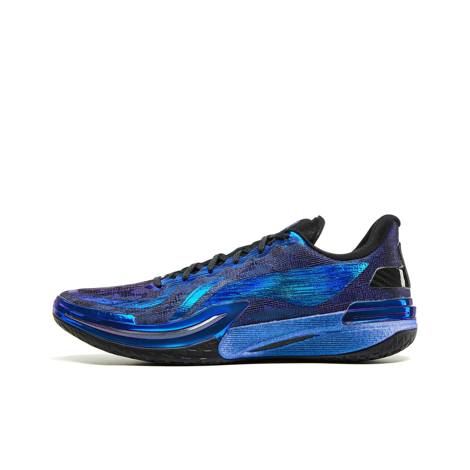 LiNing Gamma Cushioning Anti Slip And Wear Resistant Support Lightweight Rebound Low Top Basketball Shoes Men
s Blue
