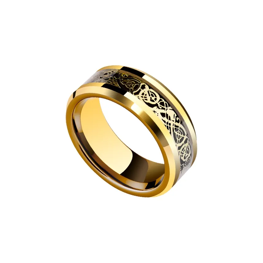 Saya Тунгстен Золотое кольцо \ Палец Кольцо Мужское