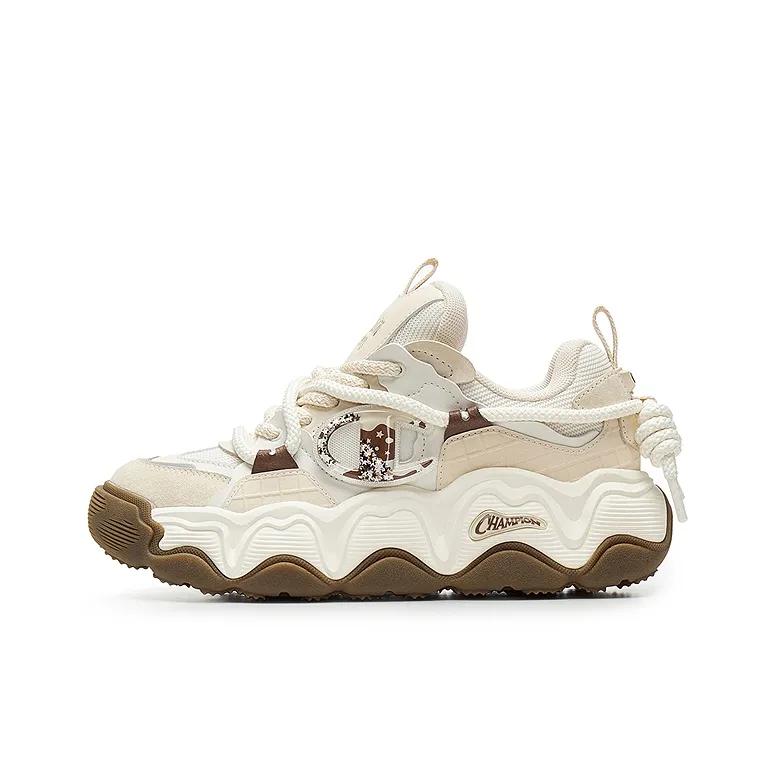 Чемпион Лава Торт Радость Champ Лава Low Топ Кэжуал Женские Светлый костный Молочный белый