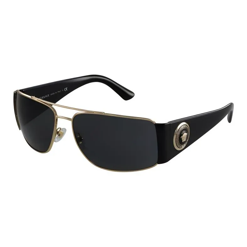 VERSACE Metal Aviator Sunglasses Men's Black