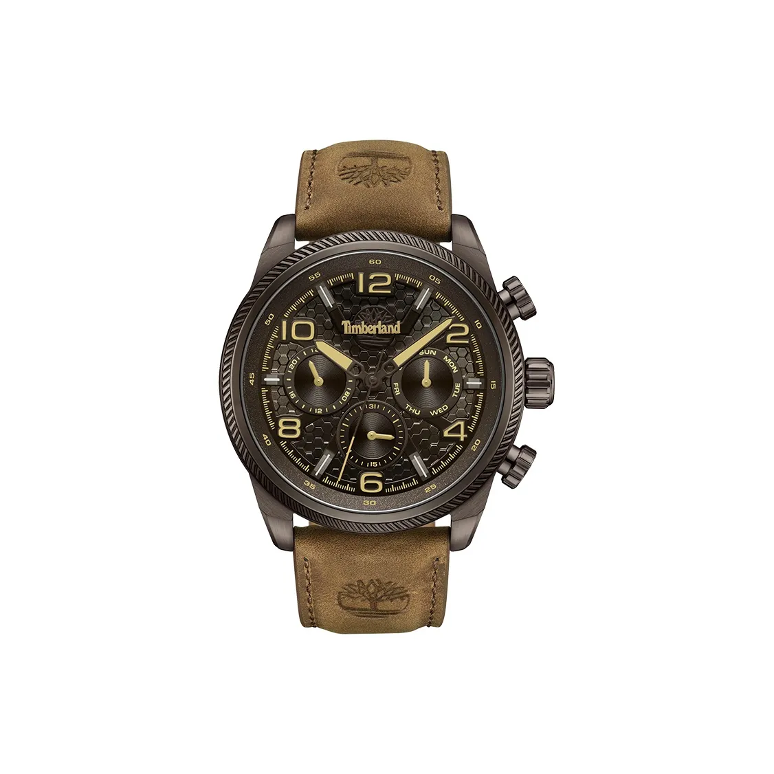 Timberland Henniker II Collection Мужские часы Кварцевый механизм Кожаный ремешок Коричневый циферблат Часы