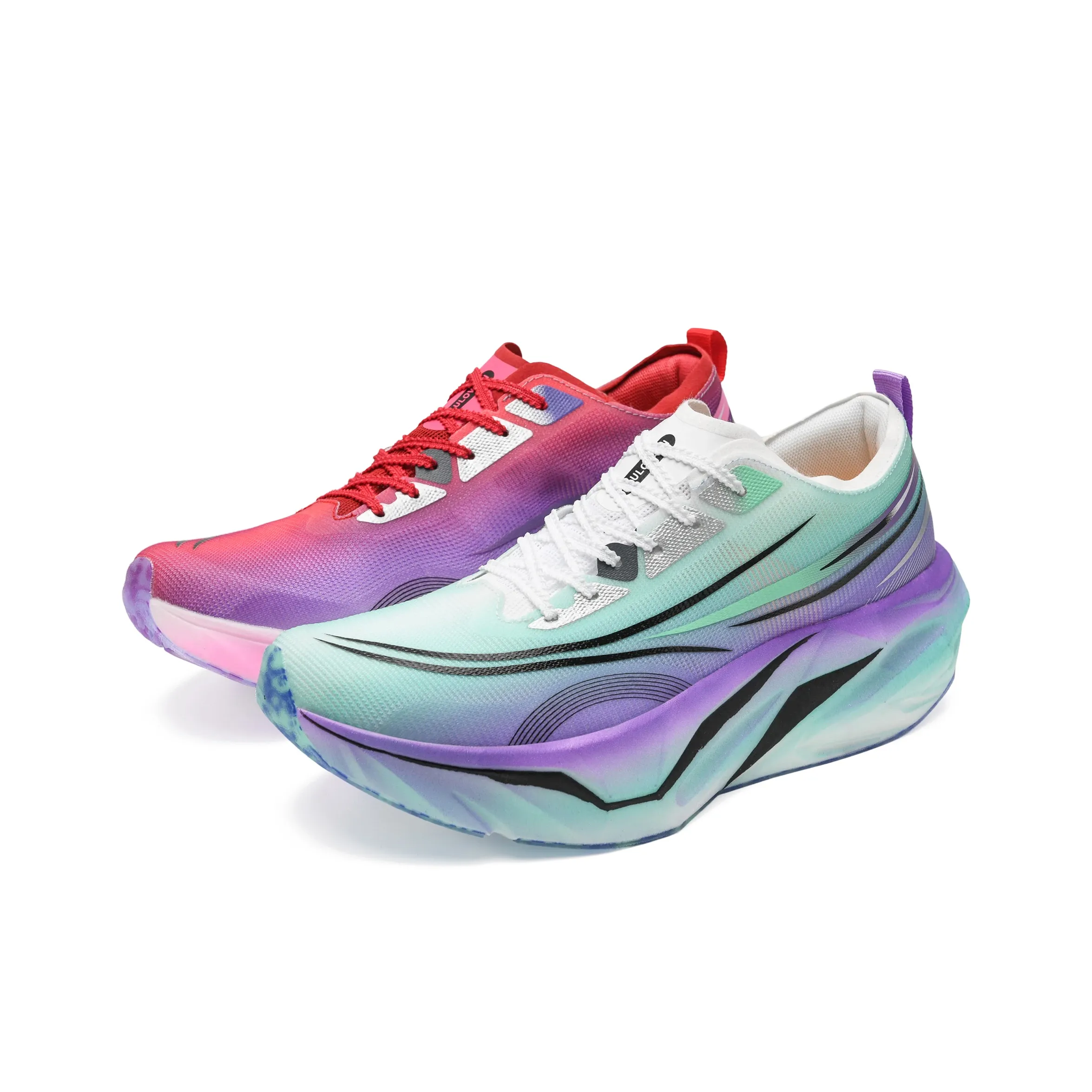 ULOVAZN Низкий топ беговые кроссовки унисекс фиолетовый красный несовпадающие