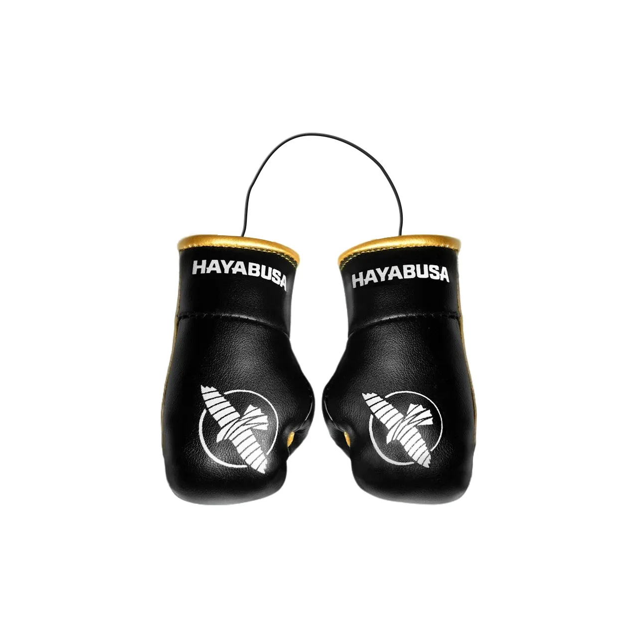 HAYABUSA Boxing Gloves PU Decoration Pendant With Rearview Mirror Mount For Displaying Gear Bags Unisex Black Gold