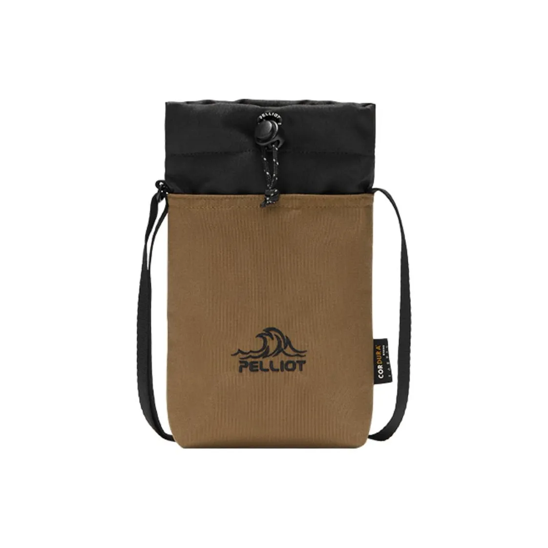 PELLIOT Сумка через плечо из ткани CORDURA Унисекс Обсидианово-черный Golden Palm Коричневый