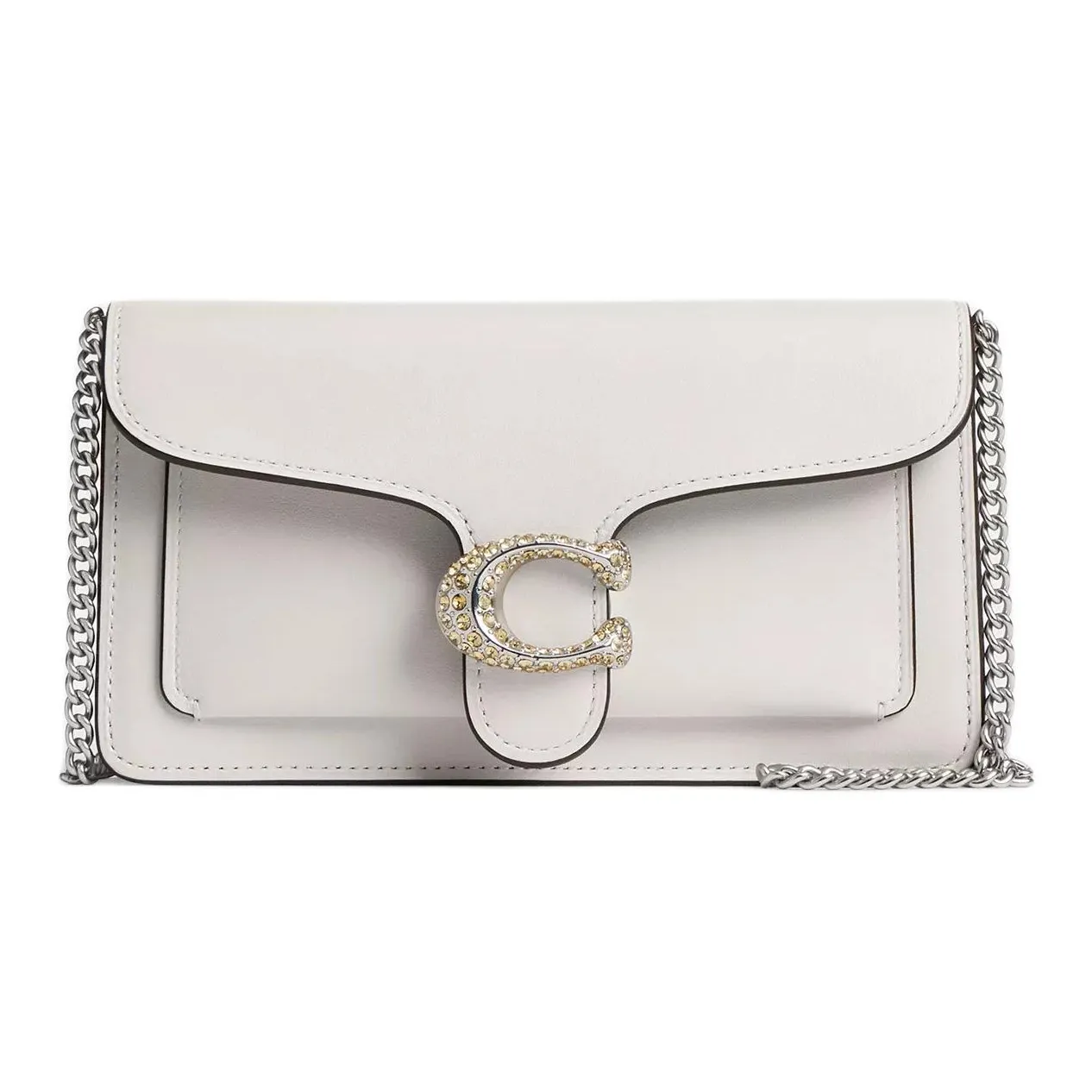 COACH Tabby Телячья кожа Сумка через плечо Маленькая сумка на плечо Женская Мел Белый