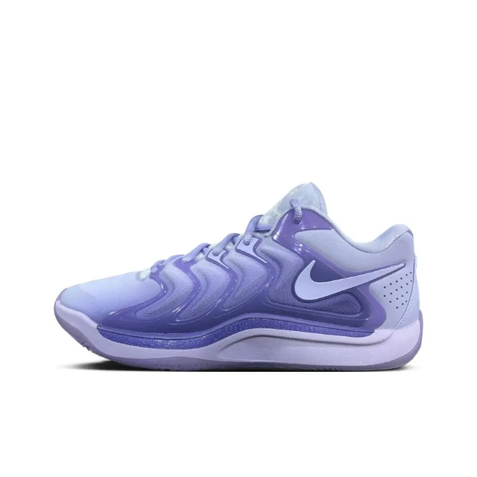 Nike KD 17 Anti Slip Wear Resistant Low Top Basketball Shoes Men's Purple Blue